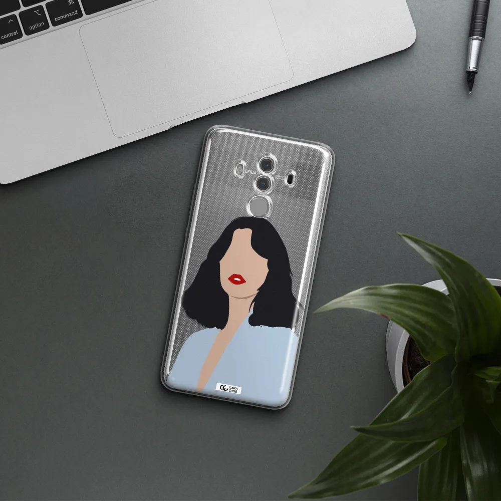 Minimalist Girl Portrait Huawei Mate 10 Pro Clear TPU Case