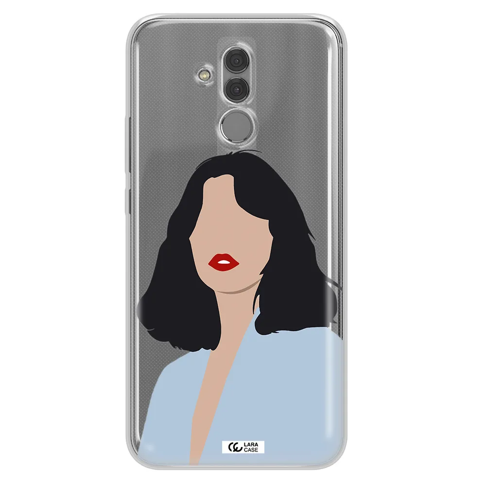 Minimalist Girl Portrait Huawei Mate 20 Lite Clear TPU Case