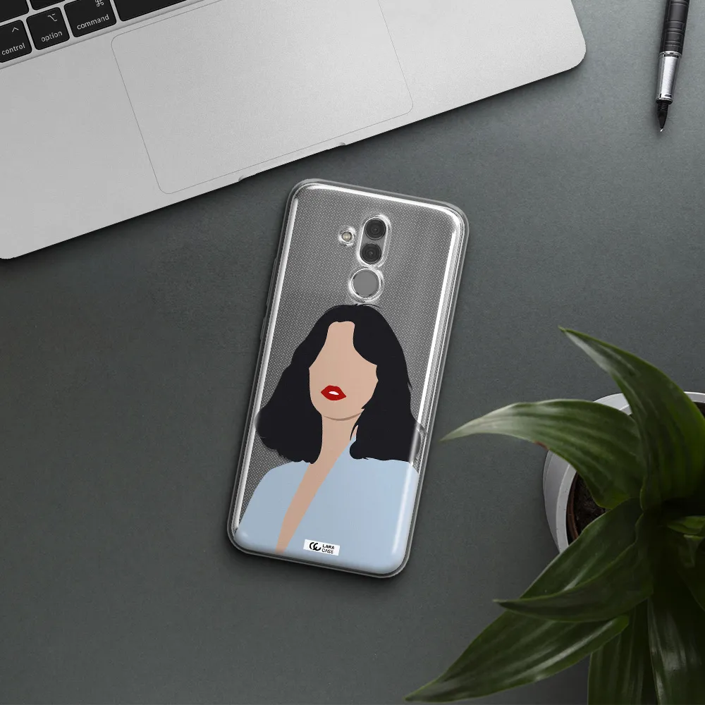 Minimalist Girl Portrait Huawei Mate 20 Lite Clear TPU Case