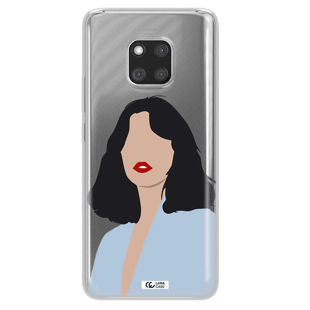 Minimalist Girl Portrait Huawei Mate 20 Pro Clear TPU Case