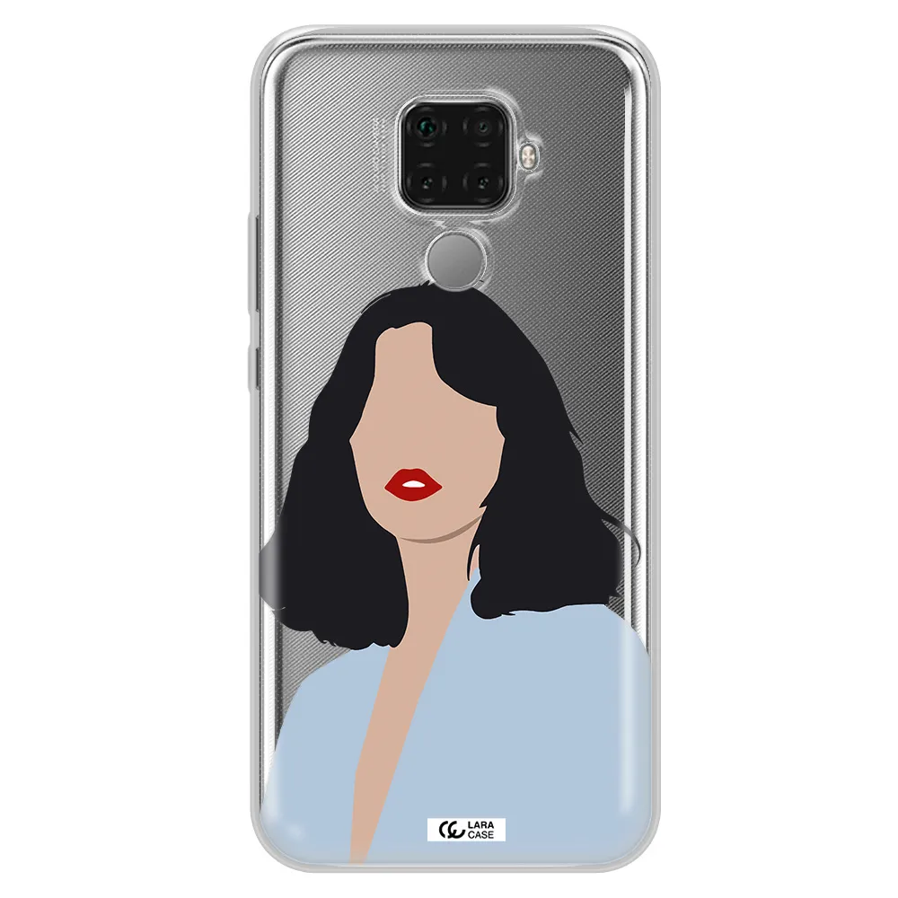 Minimalist Girl Portrait Huawei Mate 30 Lite Clear TPU Case