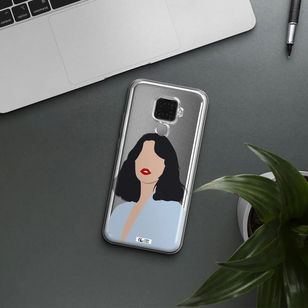 Minimalist Girl Portrait Huawei Mate 30 Lite Clear TPU Case