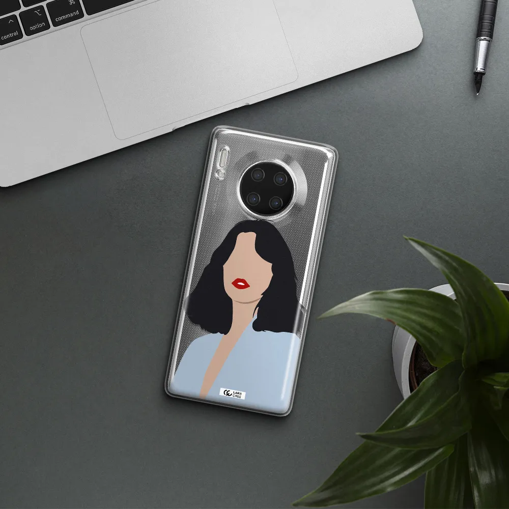Minimalist Girl Portrait Huawei Mate 30 Pro Clear TPU Case