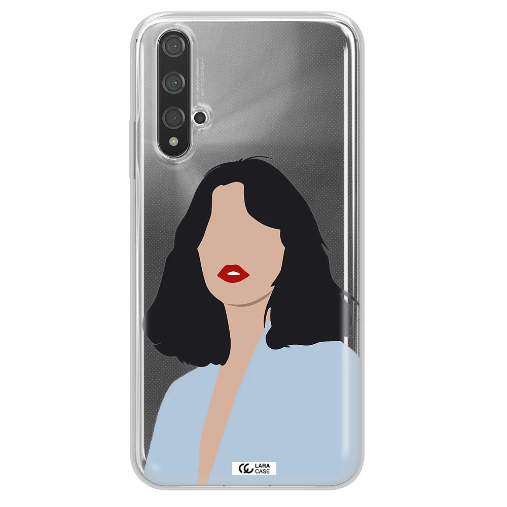 Minimalist Girl Portrait Huawei Nova 5t Clear TPU Case