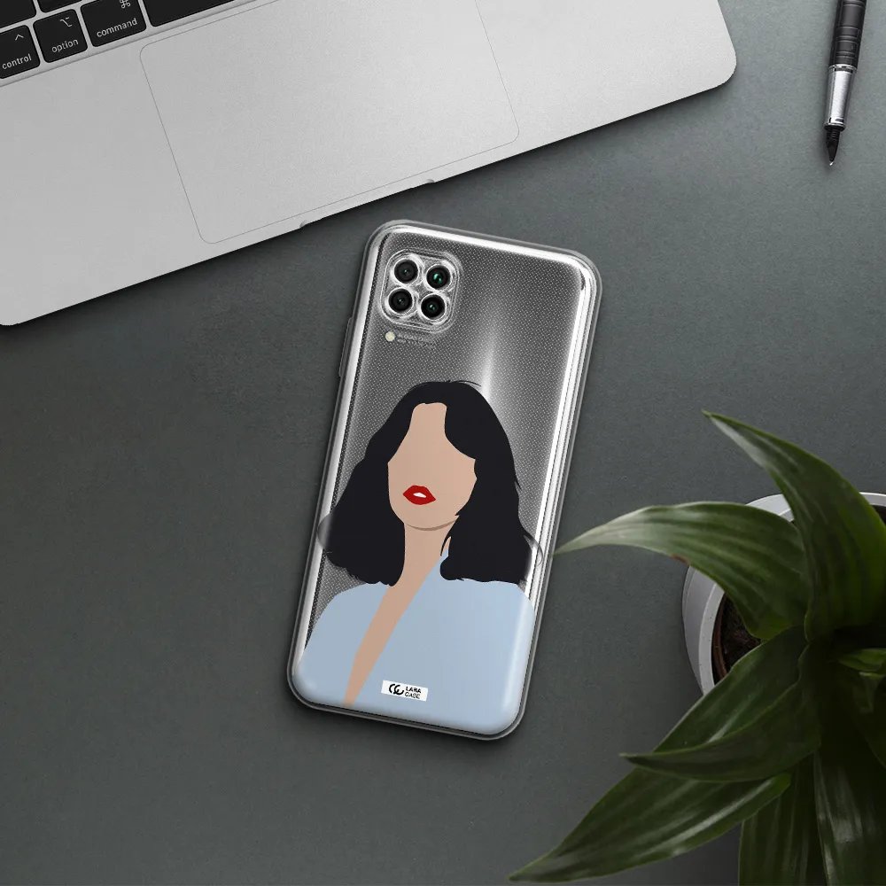 Minimalist Girl Portrait Huawei Nova 7I Clear Tpu Case
