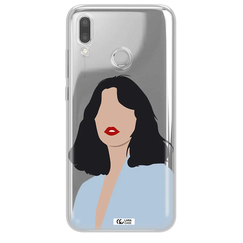 Minimalist Girl Portrait Huawei P Smart 2019 Clear TPU Case
