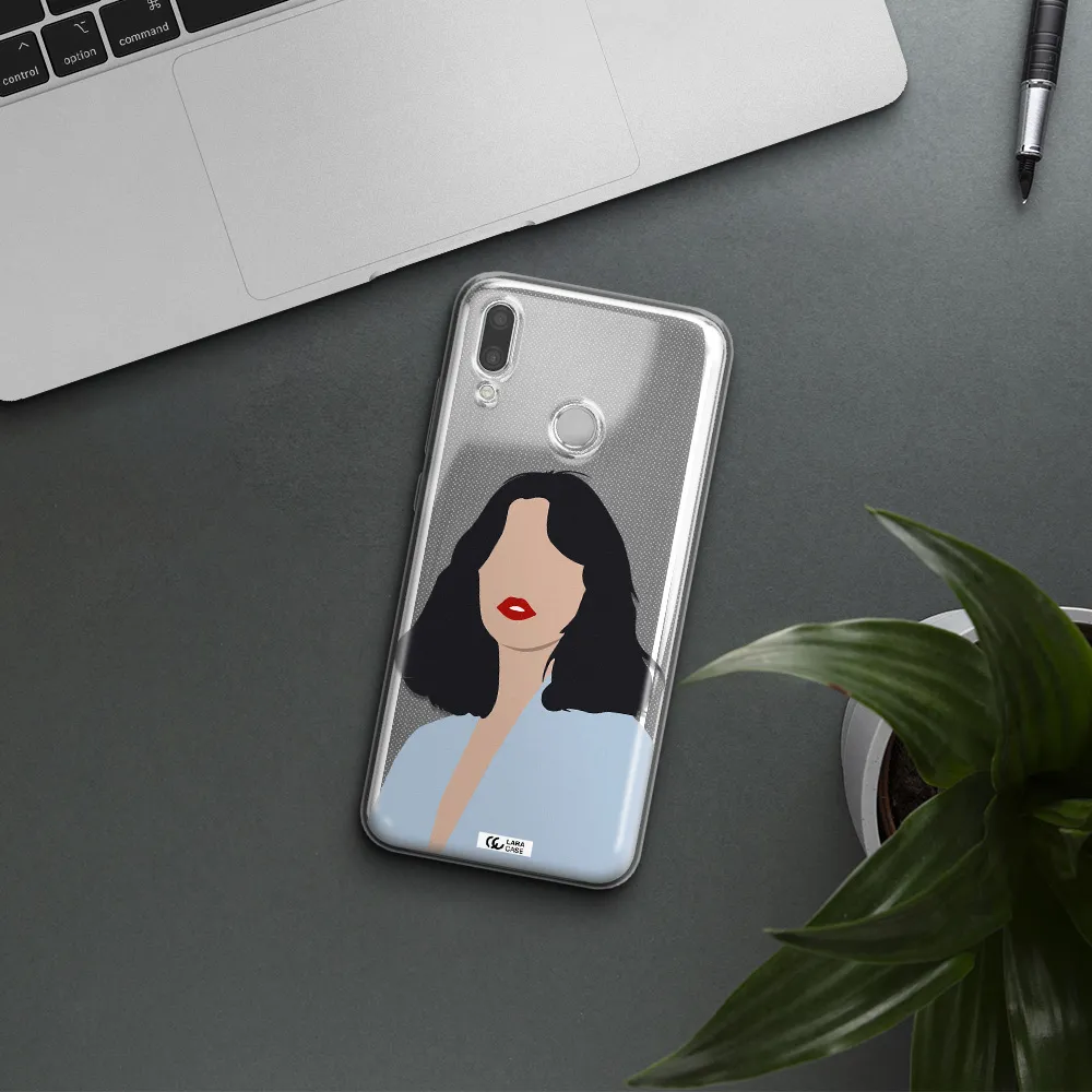 Minimalist Girl Portrait Huawei P Smart 2019 Clear TPU Case