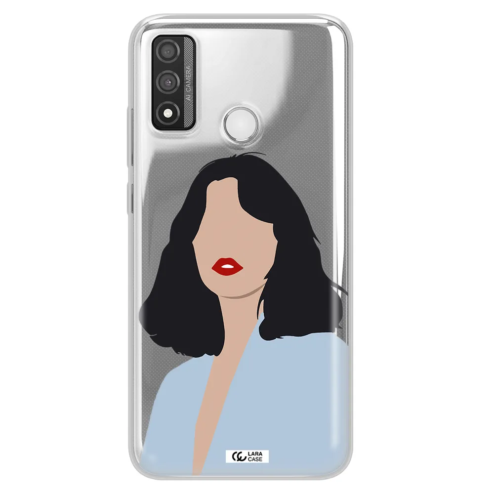Minimalist Girl Portrait Huawei P Smart 2020 Clear TPU Case