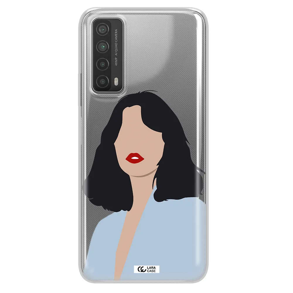 Minimalist Girl Portrait Huawei P Smart 2021 Clear TPU Case