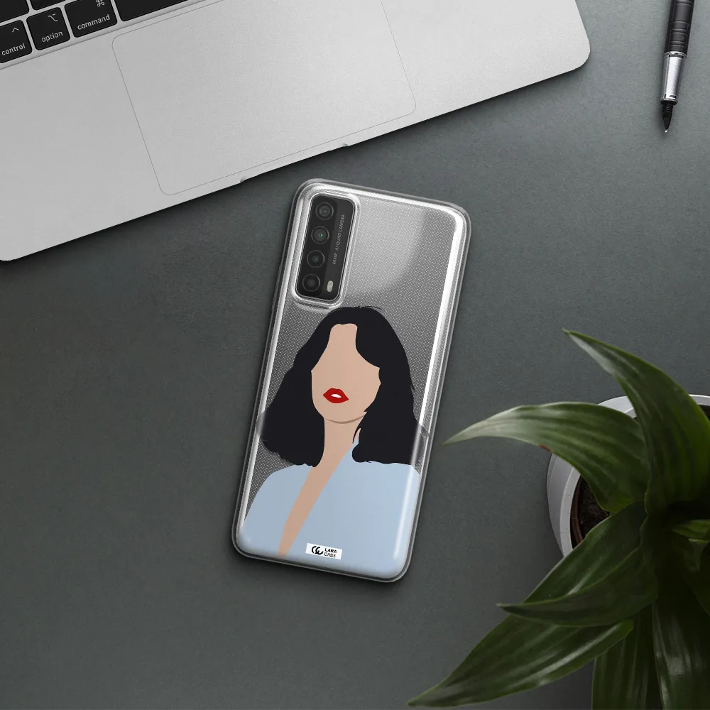 Minimalist Girl Portrait Huawei P Smart 2021 Clear TPU Case