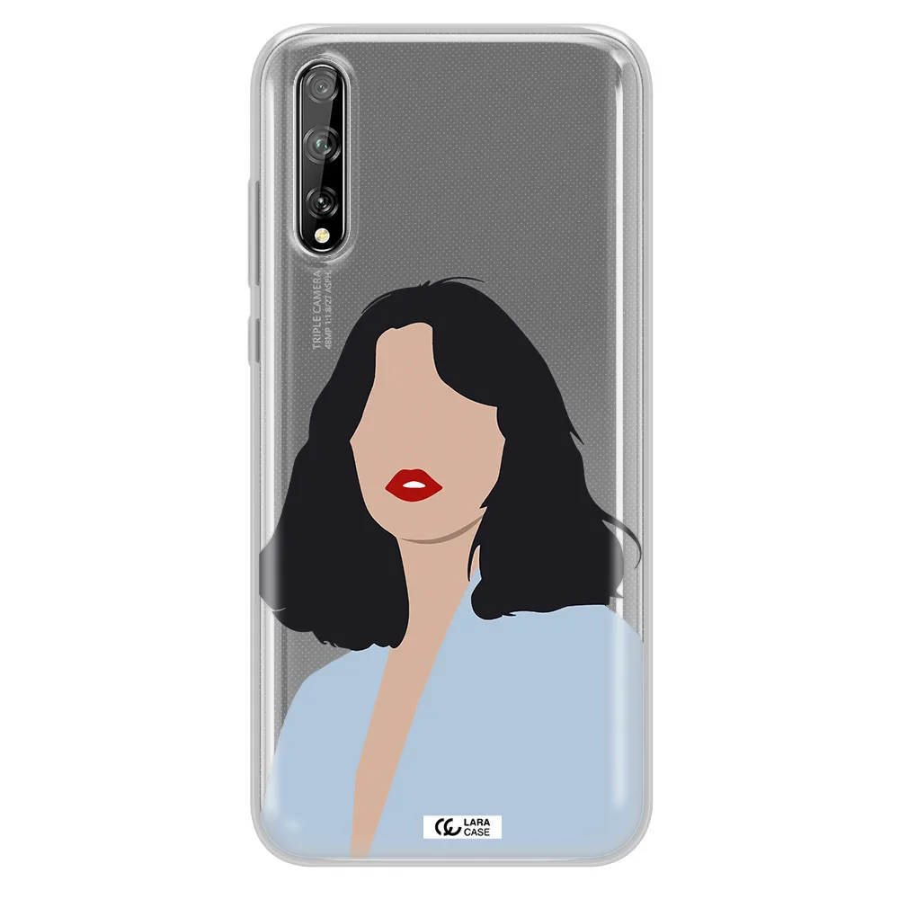 Minimalist Girl Portrait Huawei P Smart S Clear TPU Case
