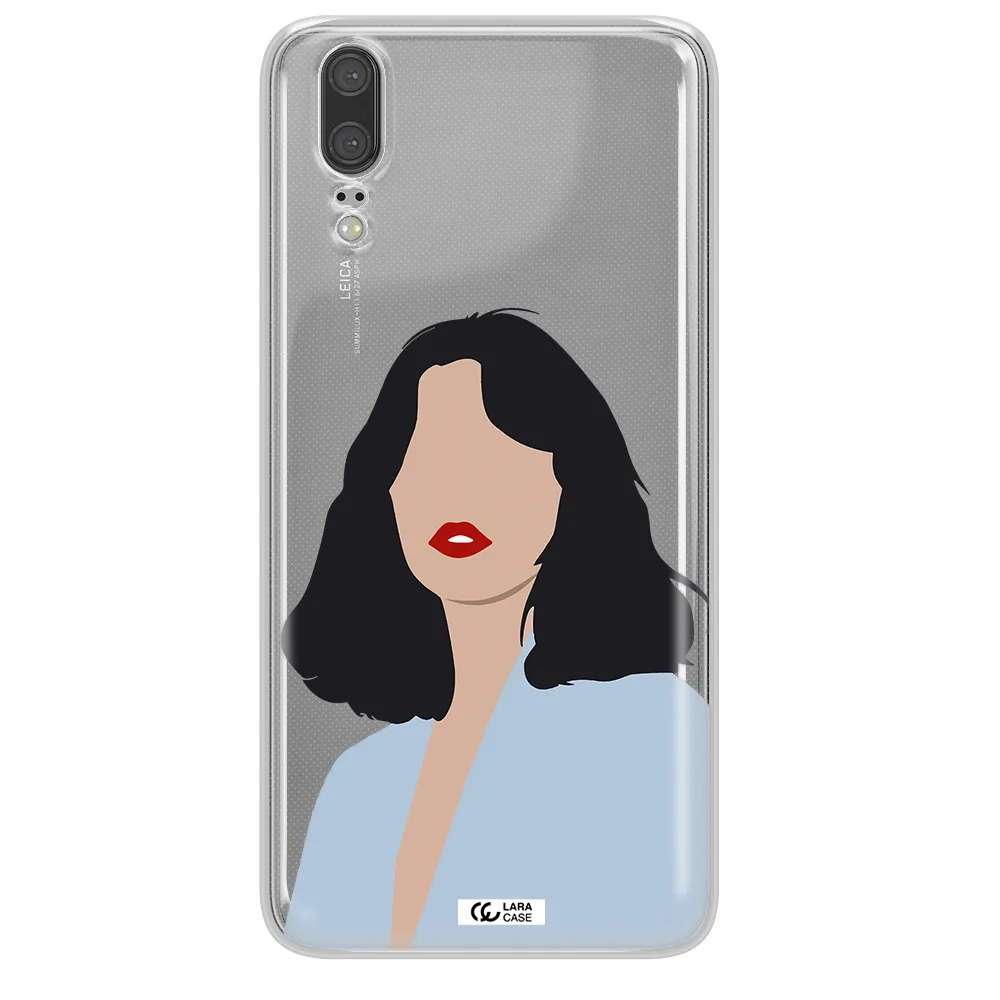 Minimalist Girl Portrait Huawei P20 Clear TPU Case