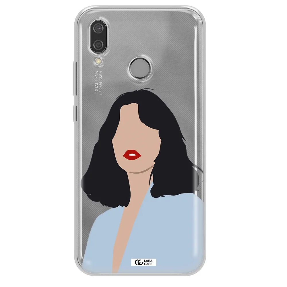 Minimalist Girl Portrait Huawei P20 Lite Clear TPU Case