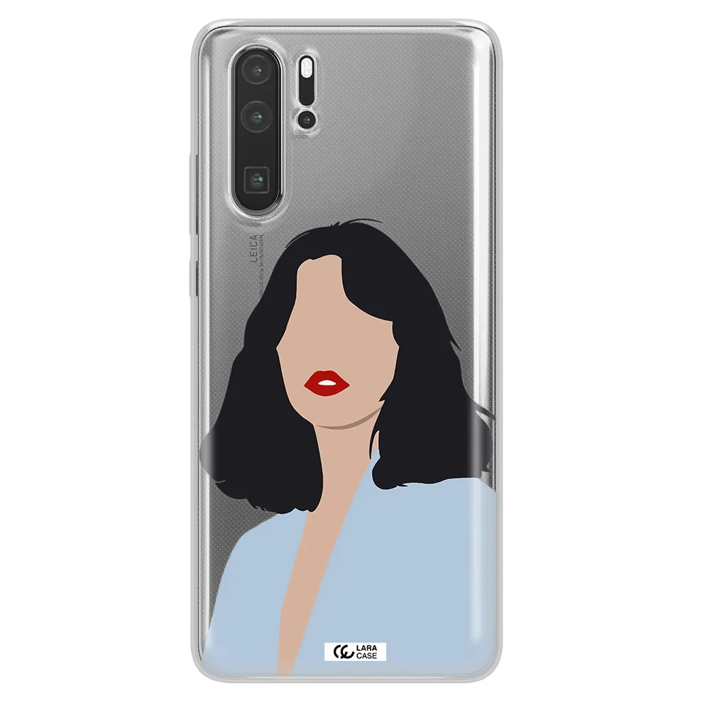Minimalist Girl Portrait Huawei P30 Pro Clear TPU Case
