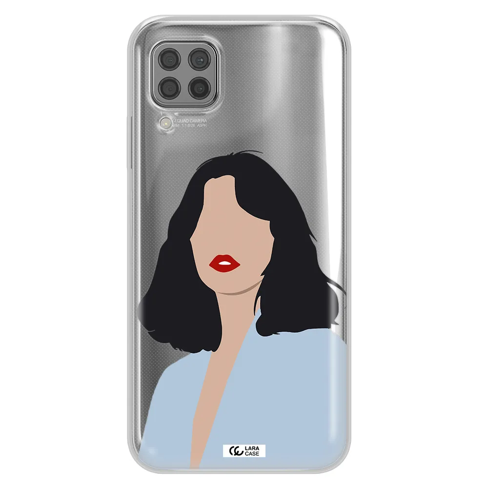 Minimalist Girl Portrait Huawei P40 Lite Clear TPU Case