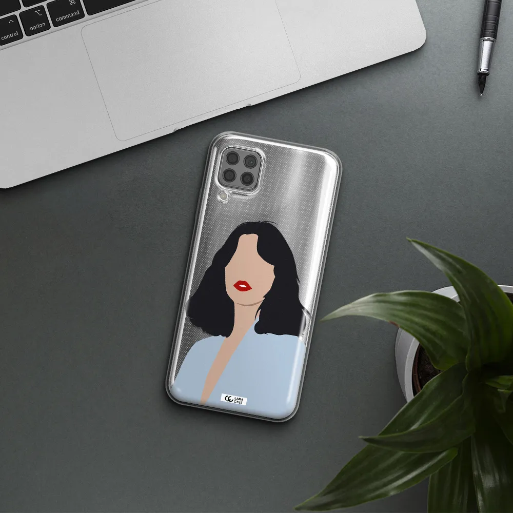 Minimalist Girl Portrait Huawei P40 Lite Clear TPU Case