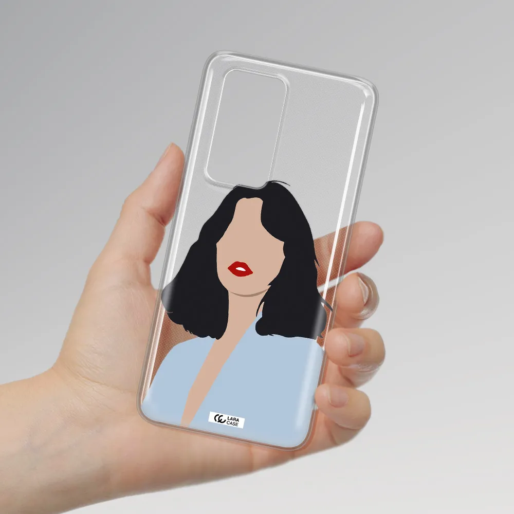 Minimalist Girl Portrait Huawei P40 Pro Clear TPU Case