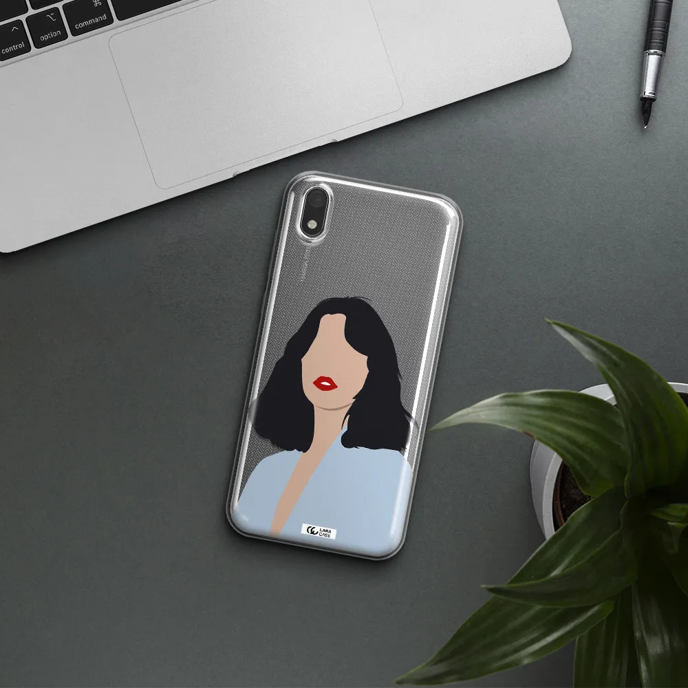 Minimalist Girl Portrait Huawei Y5 2019 Clear TPU Case