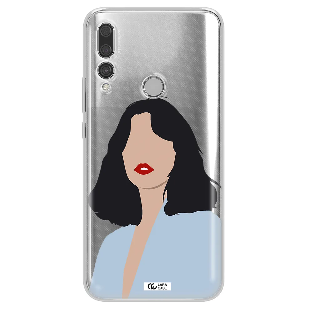 Minimalist Girl Portrait Huawei Y9 Prime 2019 Clear TPU Case