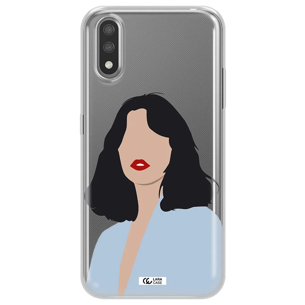 Minimalist Girl Portrait Samsung A01 Clear TPU Case