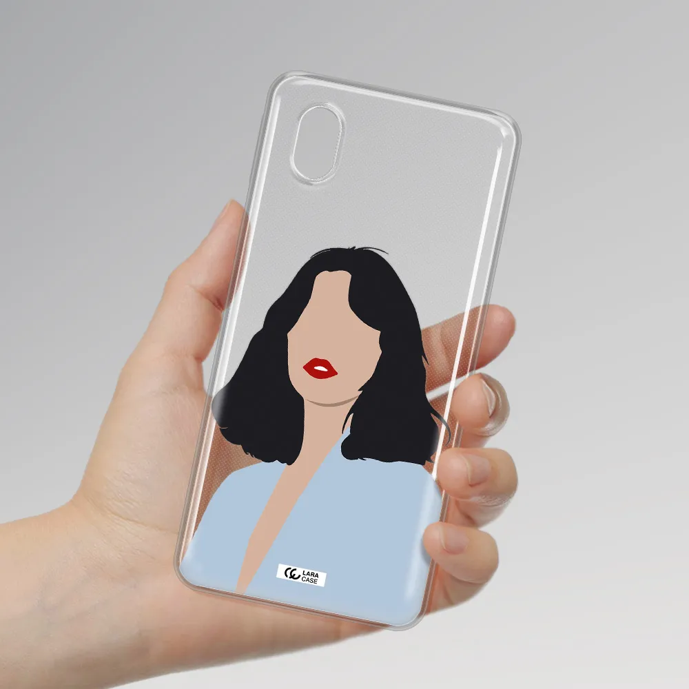 Minimalist Girl Portrait Samsung A01 Core Clear Tpu Case
