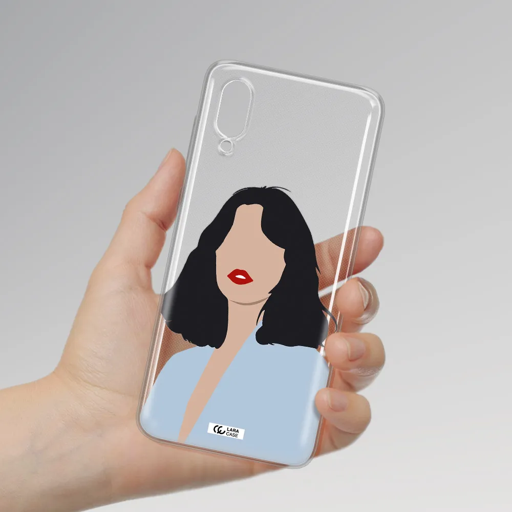 Minimalist Girl Portrait Samsung A02 Clear TPU Case