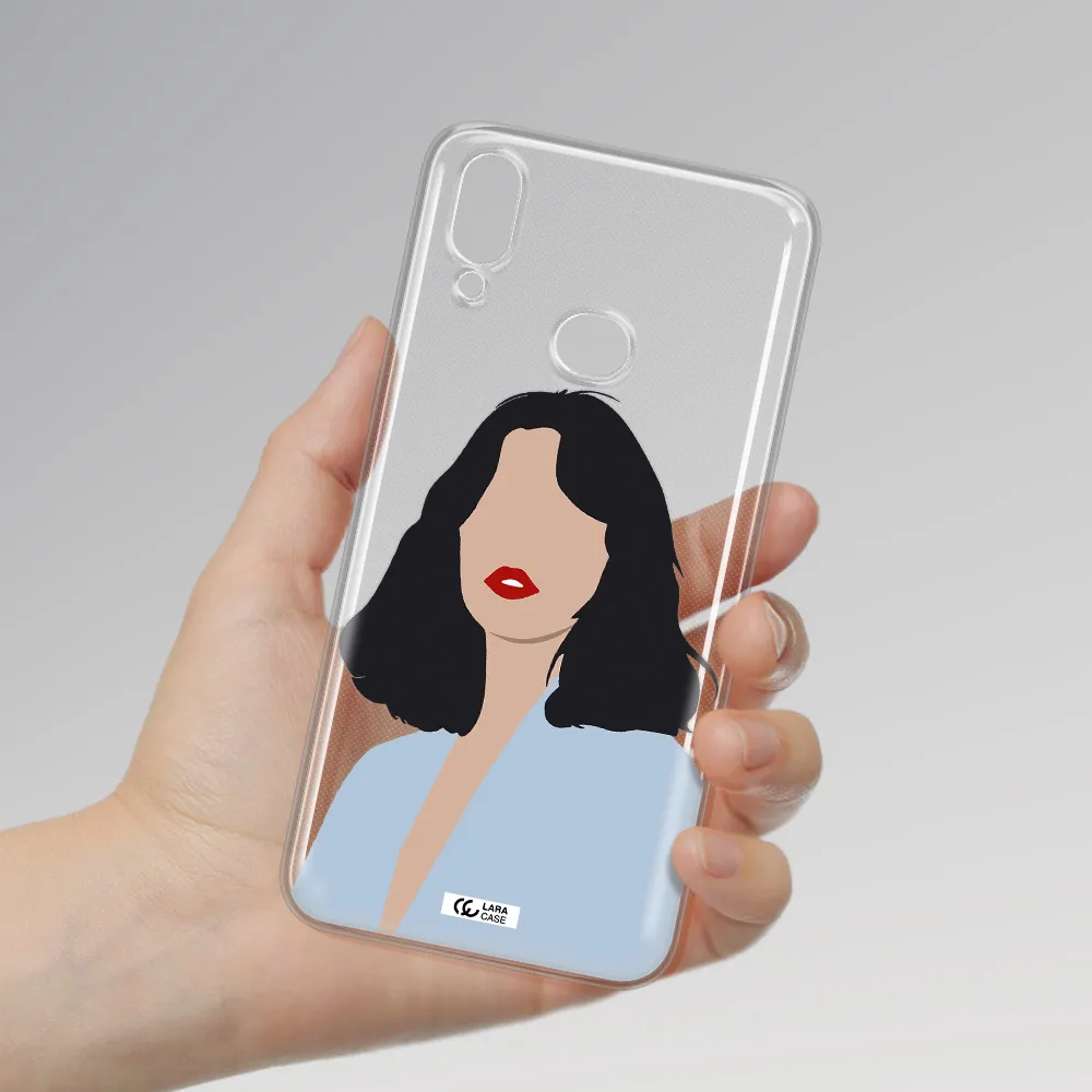 Minimalist Girl Portrait Samsung A10S Clear TPU Case