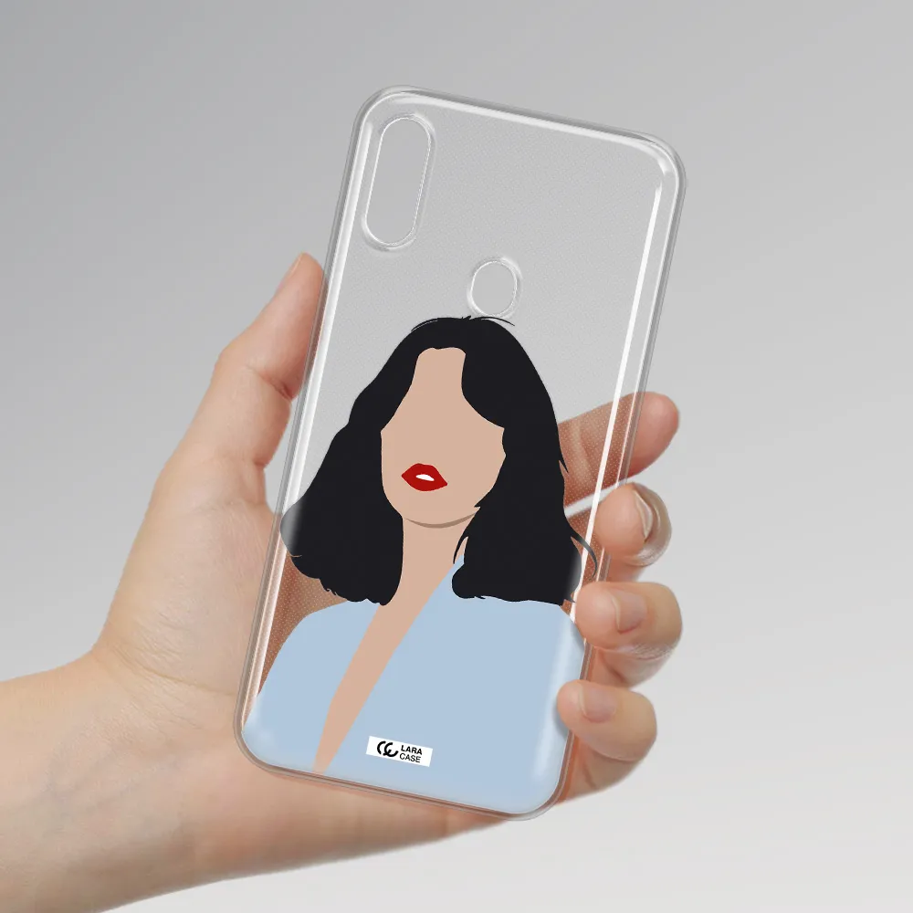 Minimalist Girl Portrait Samsung A11 Clear TPU Case