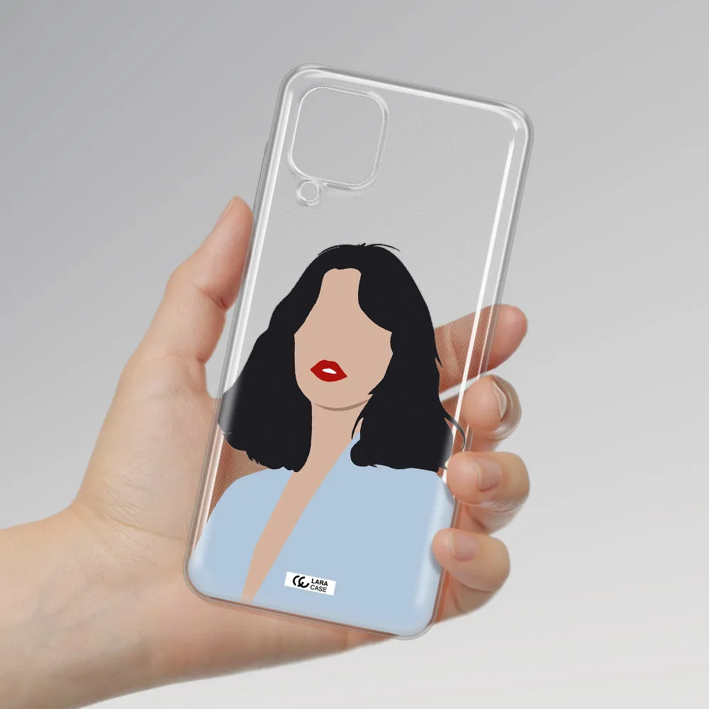 Minimalist Girl Portrait Samsung A12 4g Clear TPU Case