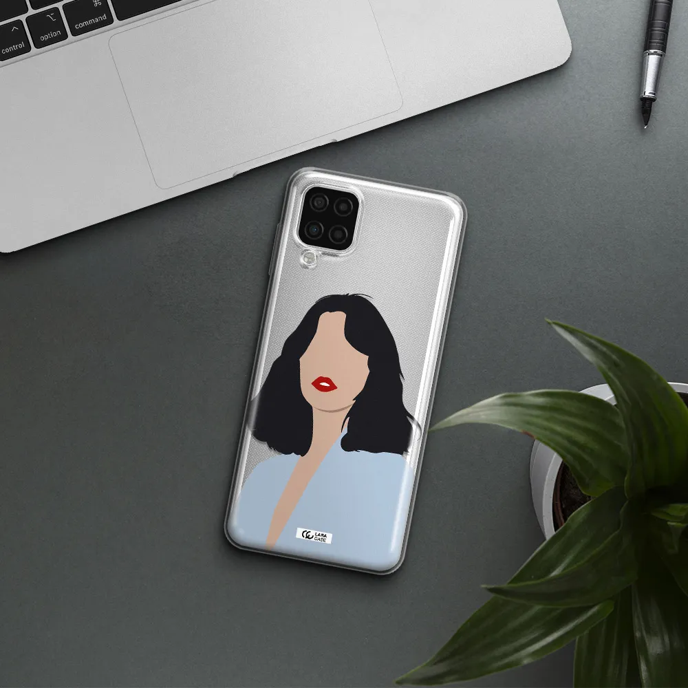 Minimalist Girl Portrait Samsung A12 4g Clear TPU Case