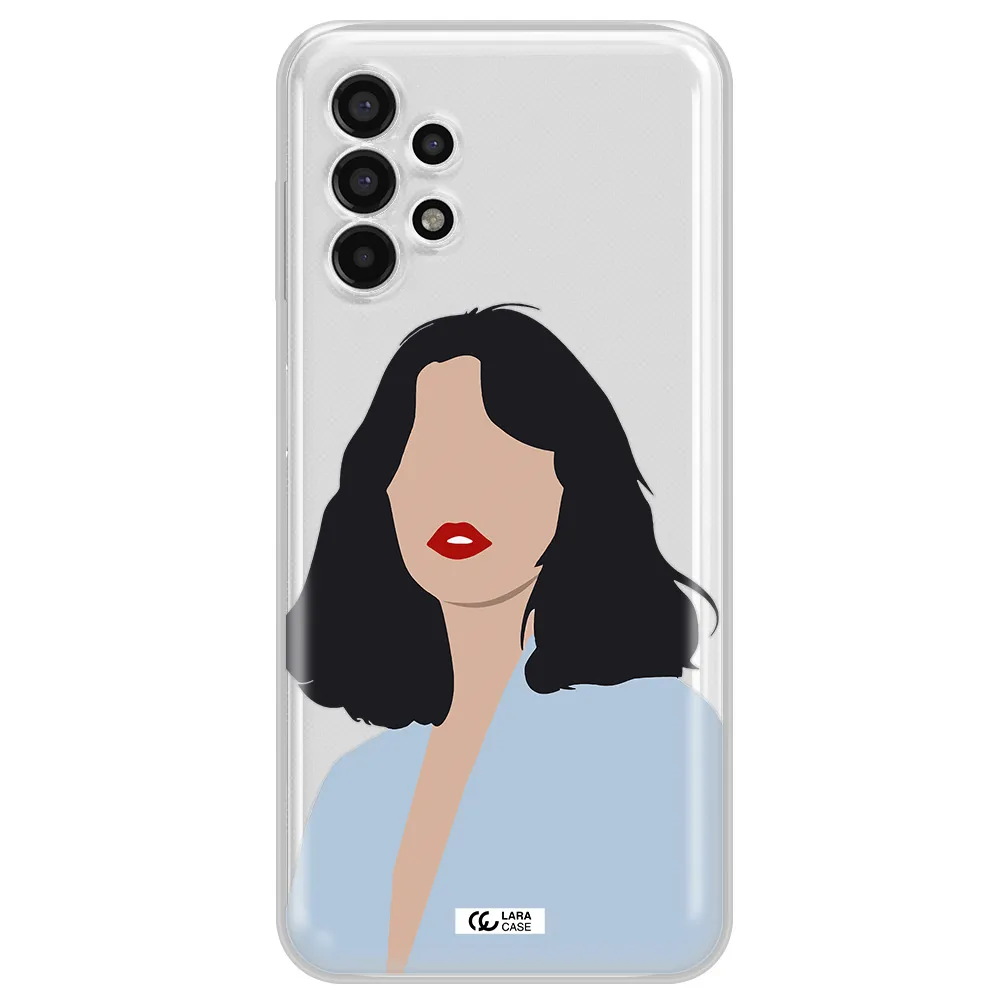 Minimalist Girl Portrait Samsung A13 4g Clear TPU Case