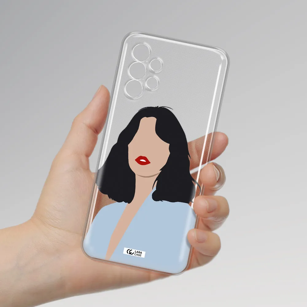 Minimalist Girl Portrait Samsung A13 4g Clear TPU Case