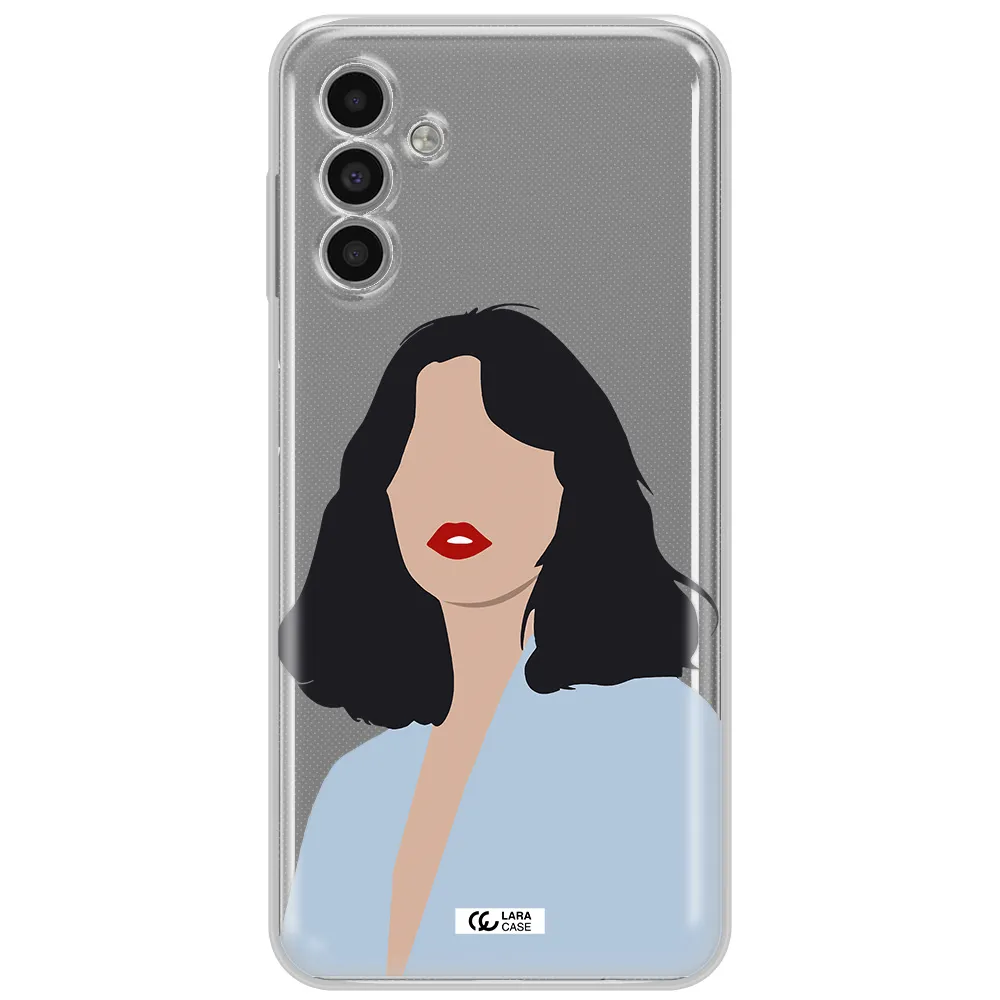 Minimalist Girl Portrait Samsung A13 5G Clear Tpu Case
