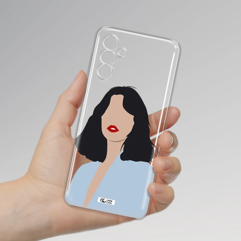 Minimalist Girl Portrait Samsung A13 5G Clear Tpu Case