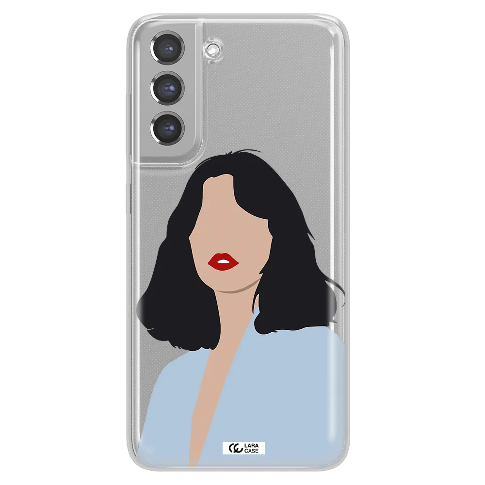 Minimalist Girl Portrait Samsung A21 Fe Clear TPU Case