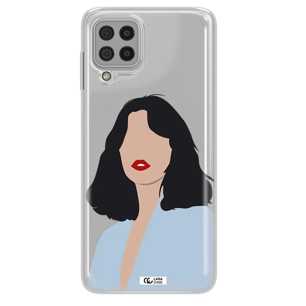 Minimalist Girl Portrait Samsung A22 4g Clear TPU Case