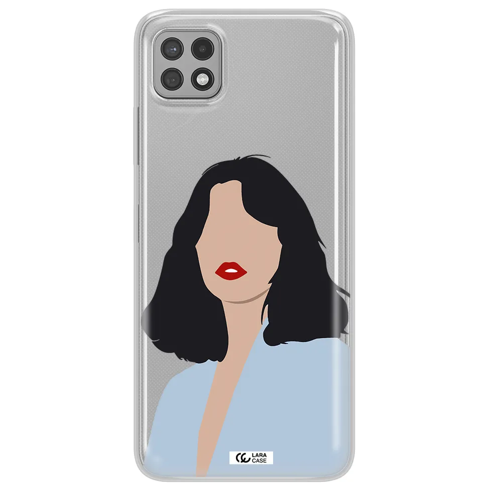Minimalist Girl Portrait Samsung A22 5g Clear TPU Case