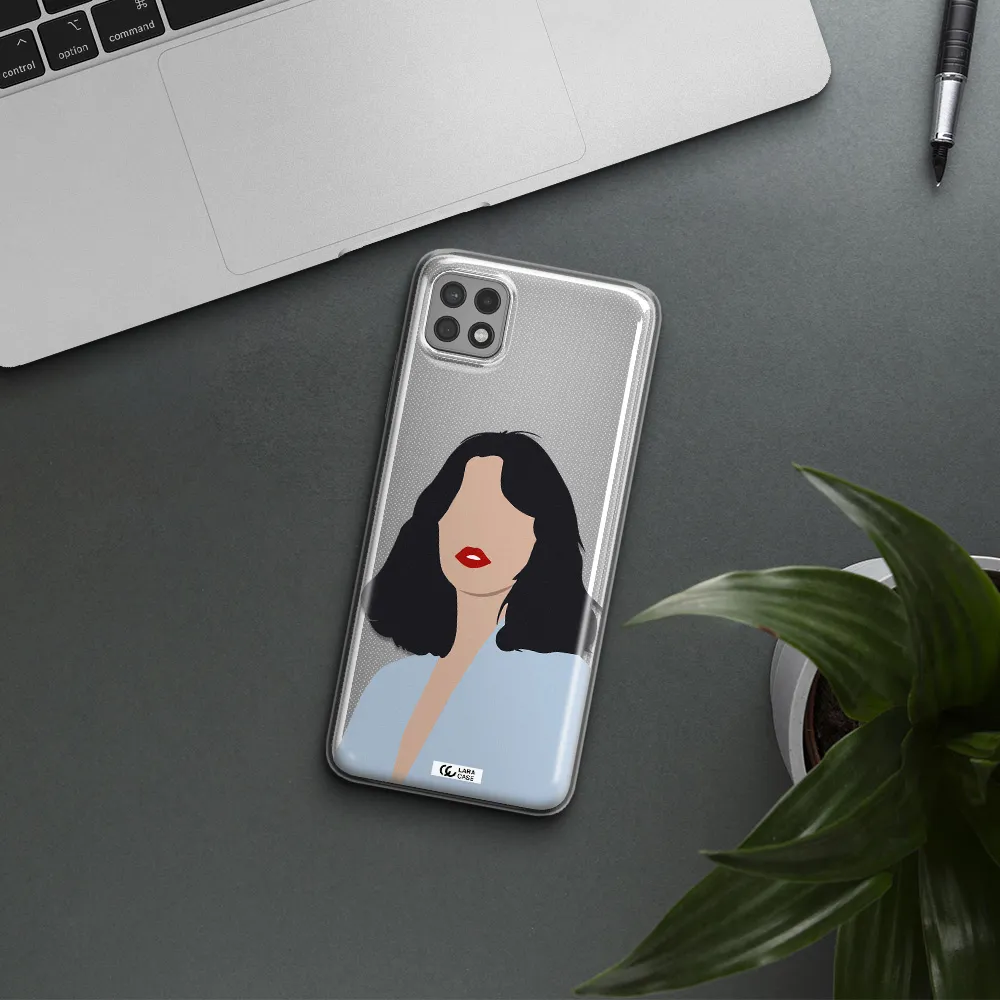 Minimalist Girl Portrait Samsung A22 5g Clear TPU Case