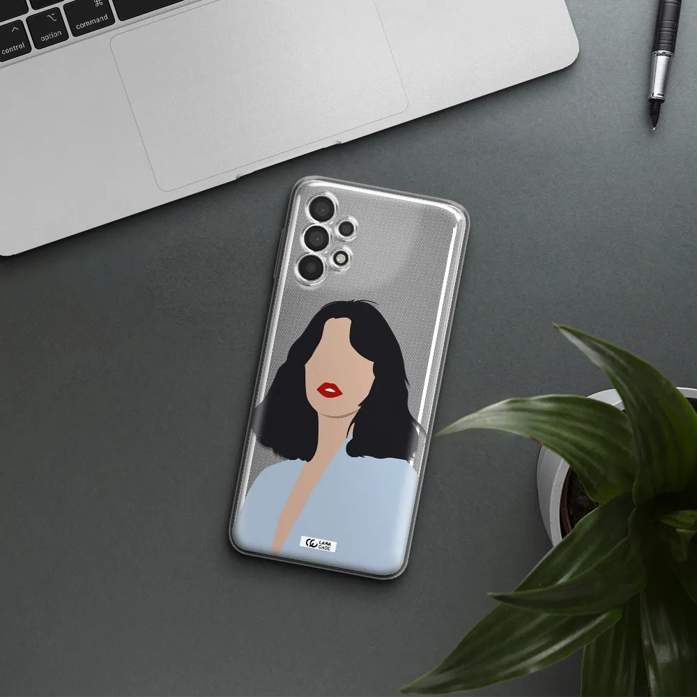Minimalist Girl Portrait Samsung A32 4G Clear Tpu Case