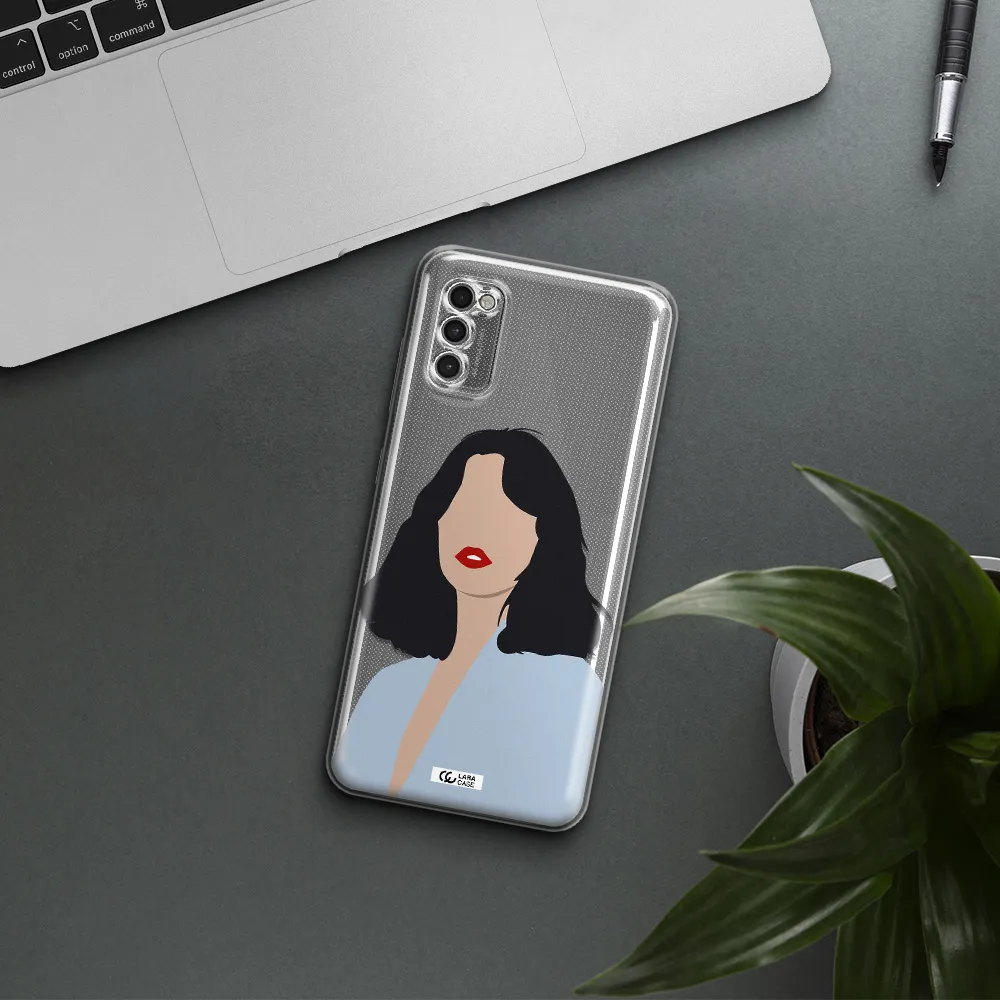Minimalist Girl Portrait Samsung A41 Clear Tpu Case