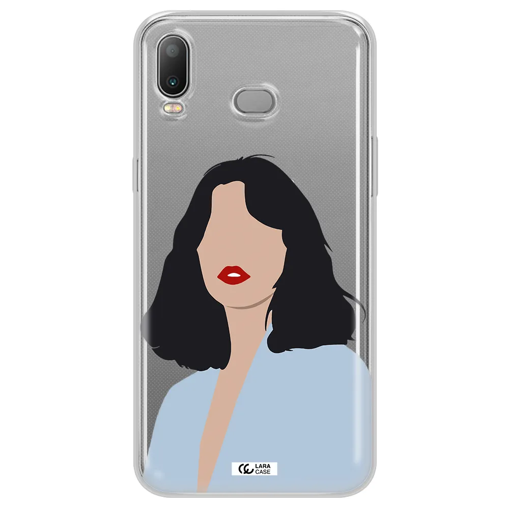Minimalist Girl Portrait Samsung A6S Clear TPU Case