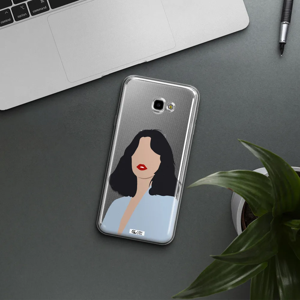 Minimalist Girl Portrait Samsung J4 Plus Clear TPU Case