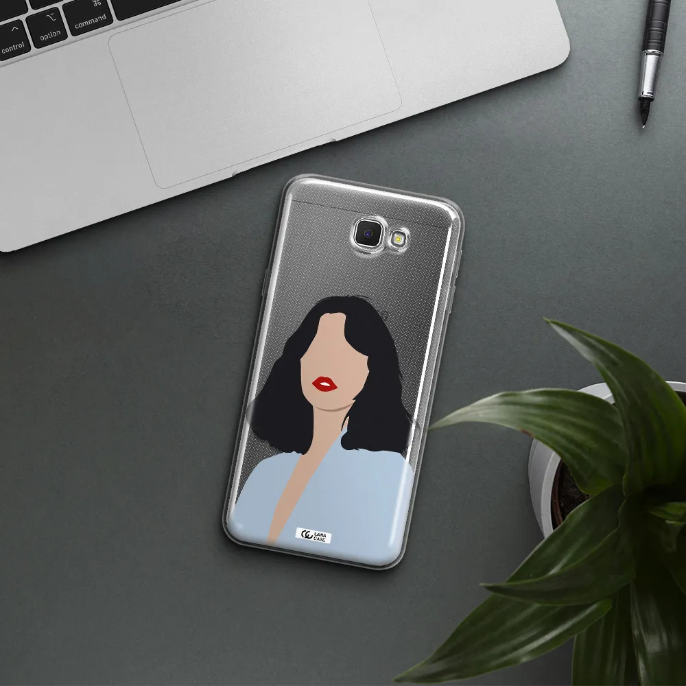 Minimalist Girl Portrait Samsung J5 Prime Clear TPU Case
