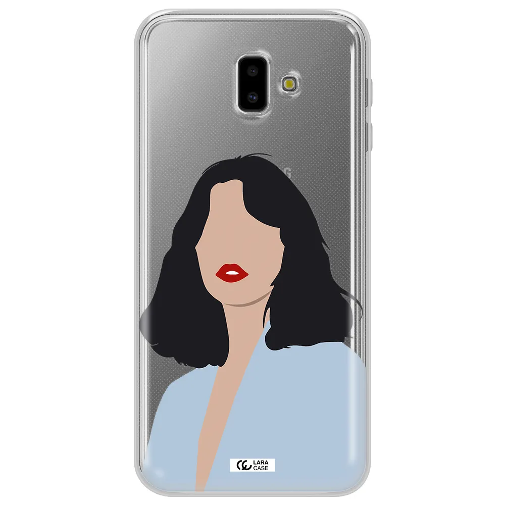 Minimalist Girl Portrait Samsung J6 Plus Clear TPU Case