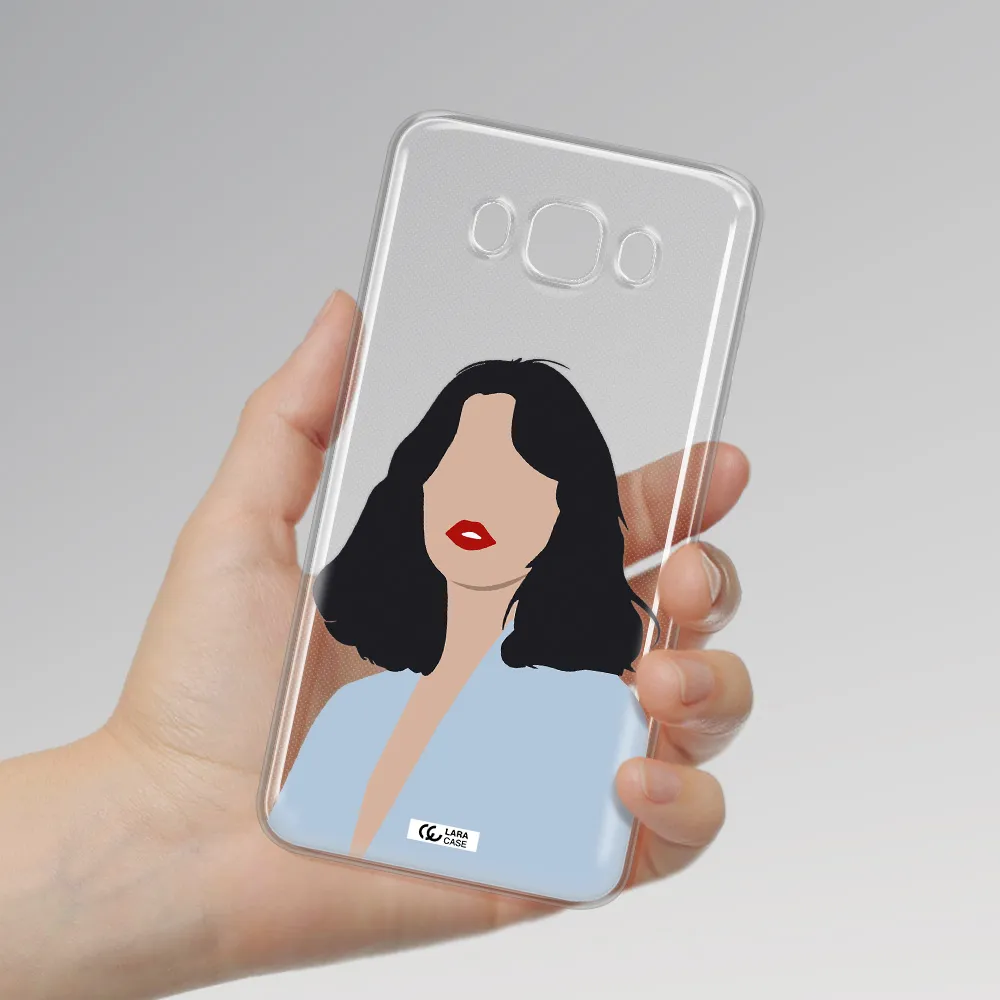 Minimalist Girl Portrait Samsung J7 2016 Clear TPU Case