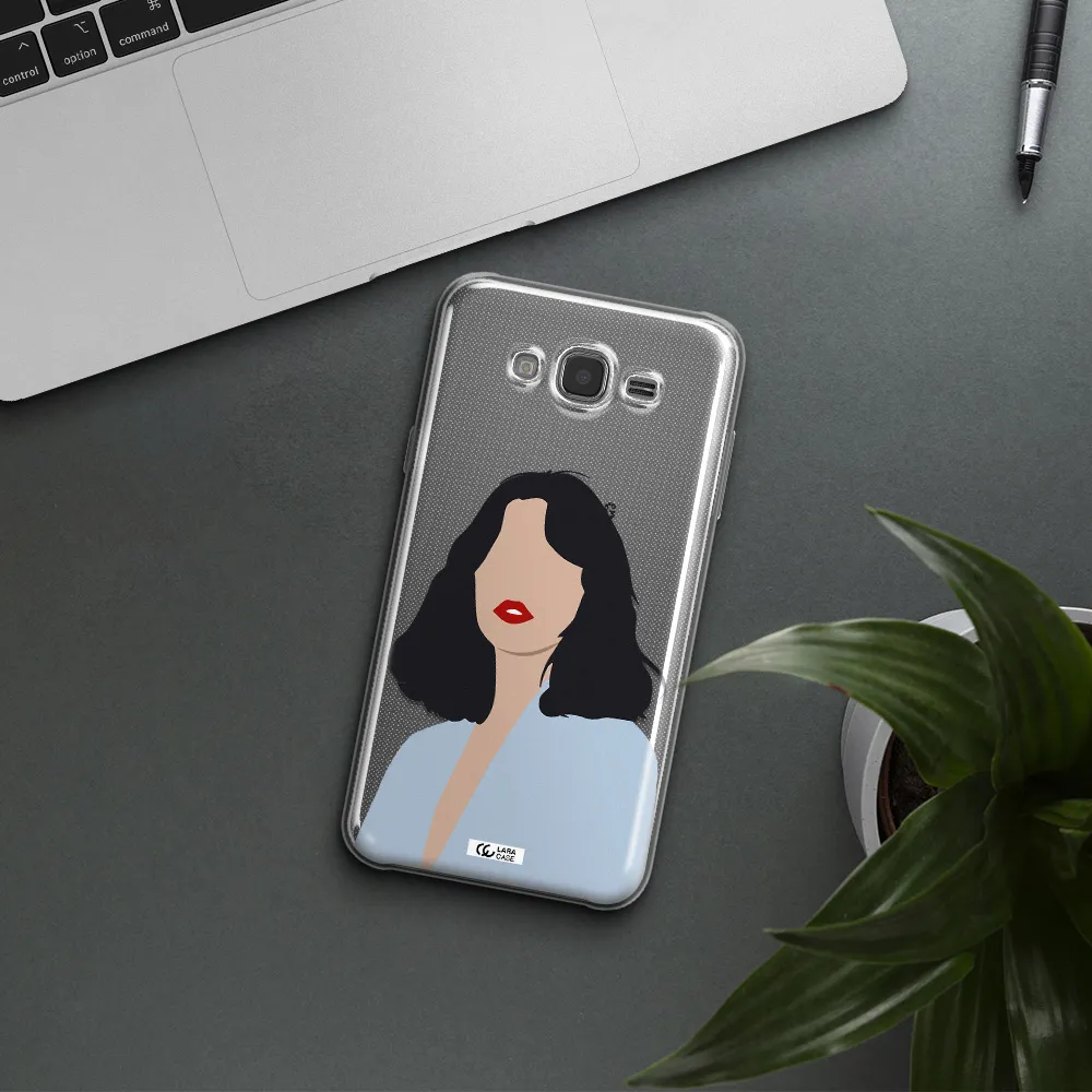 Minimalist Girl Portrait Samsung J7 Clear TPU Case