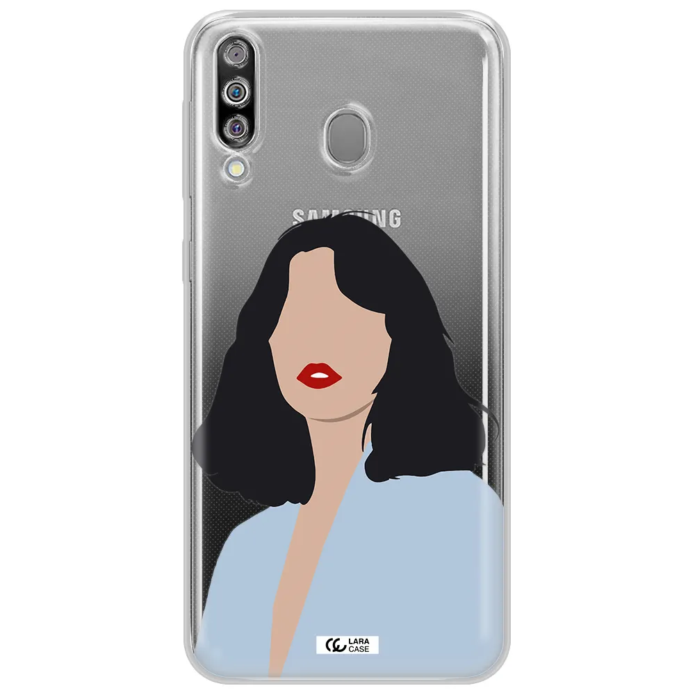 Minimalist Girl Portrait Samsung M30 Clear TPU Case