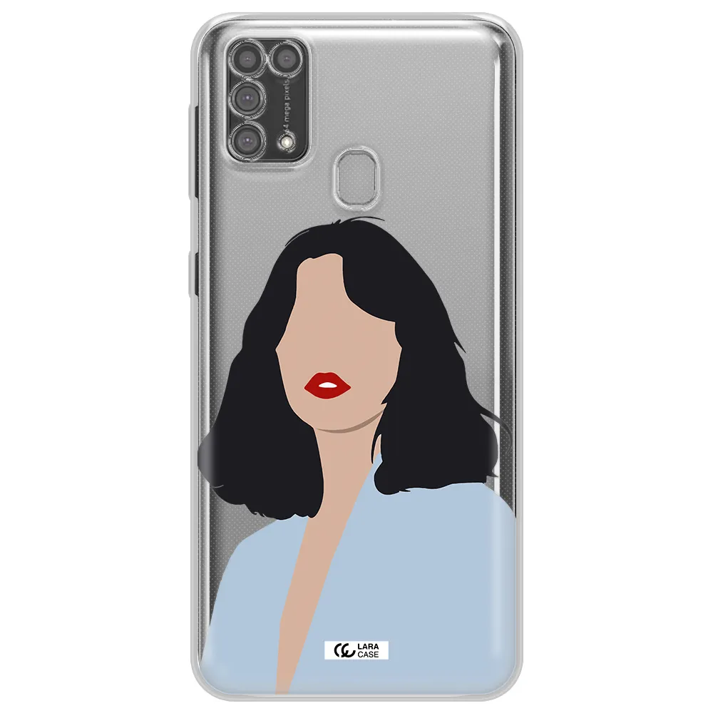 Minimalist Girl Portrait Samsung M31 Clear TPU Case