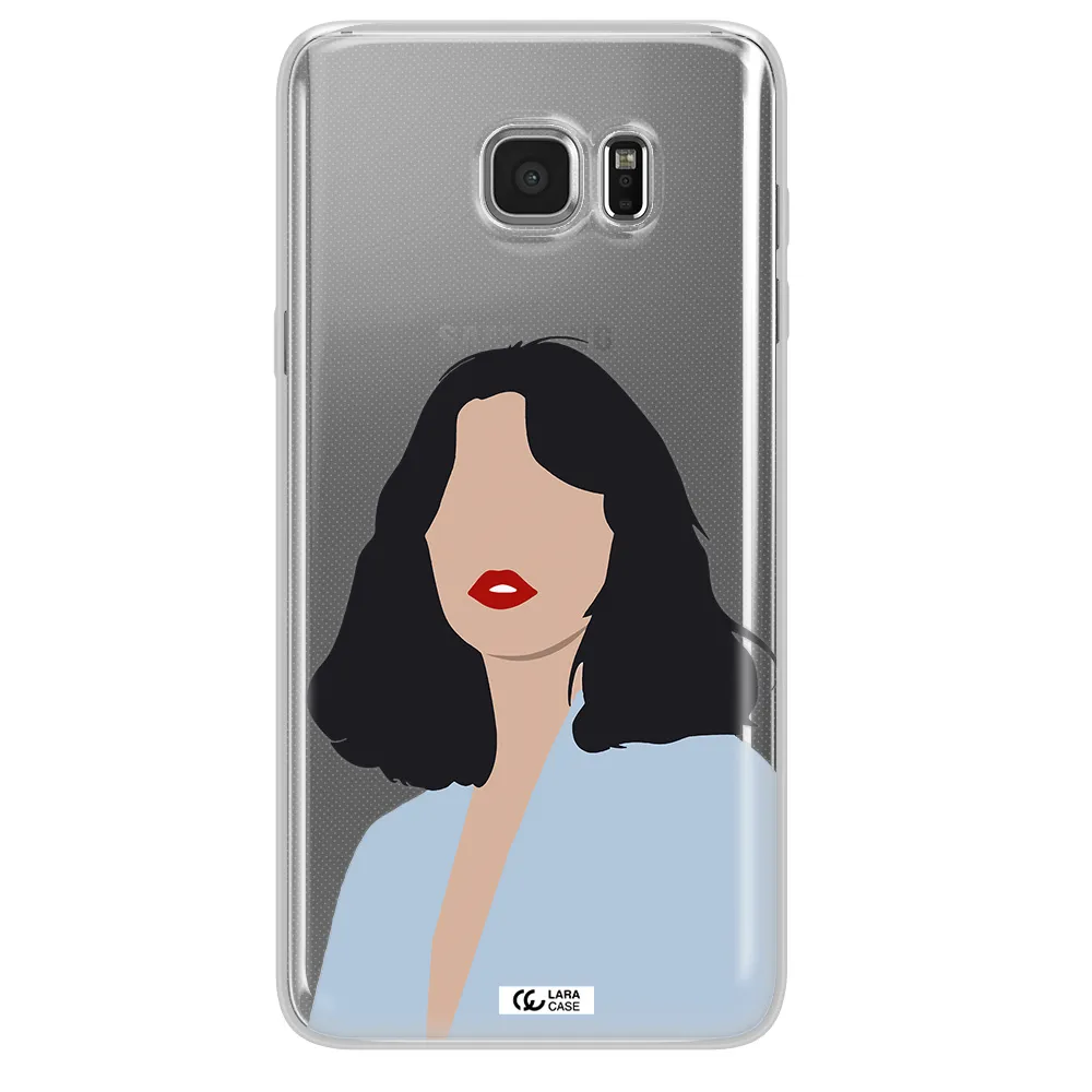 Minimalist Girl Portrait Samsung Note 5 Clear TPU Case