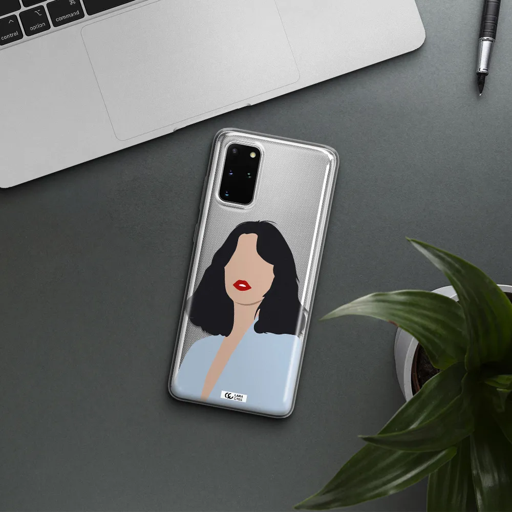 Minimalist Girl Portrait Samsung S 20 Plus Clear TPU Case